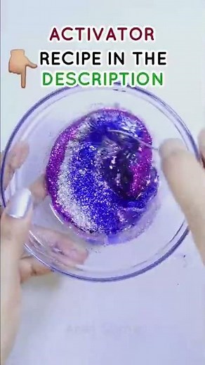 How to make slime without glue 💦👅 | Galaxy Slime #shorts #ashortaday