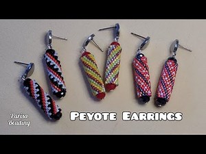 DIY Beaded Tube Peyote Earrings Tutorial 💕