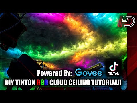 HOW TO CREATE THE TIKTOK RGB CLOUD CEILING!! (Powered By: ‪@GOVEE‬ )