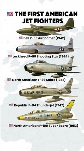 🇺🇸 The First American Jet Fighters: From P-59 to Super Sabre