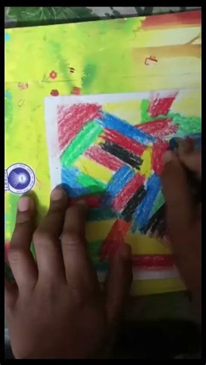 magical painting is oil pastels and poster colour#shorts#colour