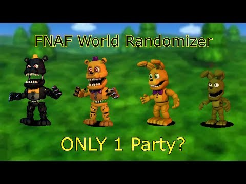 Beating FNAF World Randomizer with Only 1 Team (Full Run, No Commentary)