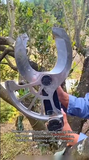 Electric scissors: effortless, efficient tree pruning.