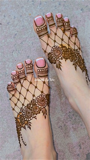 Feet henna tutorial ☺️😊✨️ #mehndi #feethennadesign #bridalhenna #henna #hennadesign ##shorts #henna