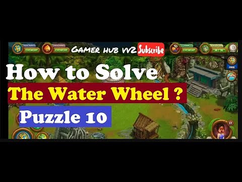 How to Solve Puzzle 10 The Water Wheel Chapter 1 : #virtualvillagersOrigins2 #vv2