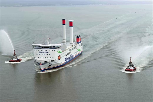 New hybrid ferry Stena Connecta arrives for service on Belfast-Heysham route