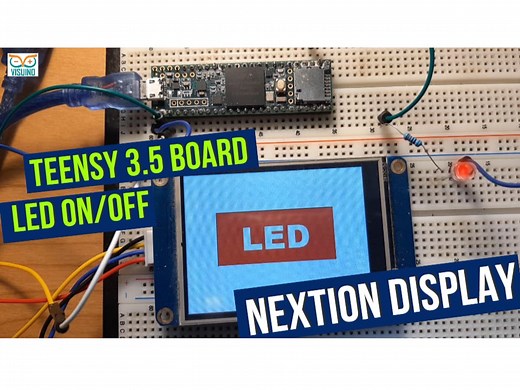 Teensy Board & Nextion Display - Control LED On-Off