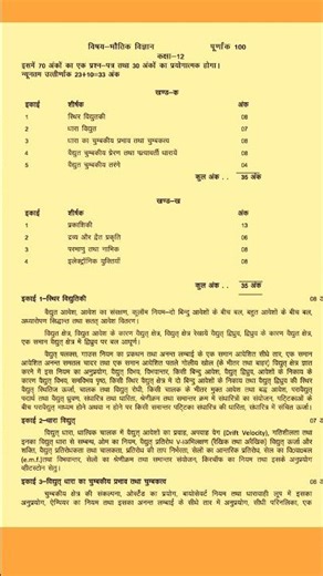 class 12 physics New syllabus 2026 up board class 12 physics syllabus 2026 download #upboard #shorts