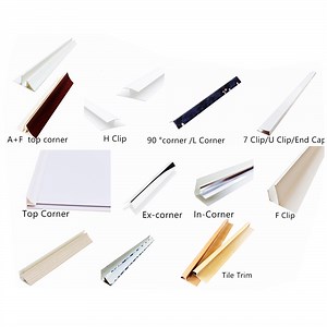 [Hot Item] PVC Ceiling Panel Accessory Customizatio PVC Corner Mould PVC Jointer H Jointer U Clip Top Corner Cornice Cornisa De PVC F Corner C Shape a Corner Wall Angle
