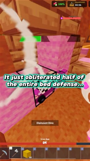 Dino Tamer Dom is the best bed breaker #roblox #bedwars