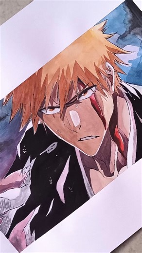 Drawing Ichigo Kurosaki #ichigo #bleach #drawing #shorts