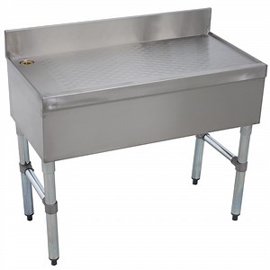 Advance Tabco SLD-3 Stainless Steel Free-Standing Bar Drainboard - 36" x 18"