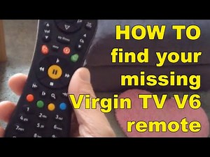 Find your missing Virgin TV V6 remote - play hide and seek with your TiVo remote control