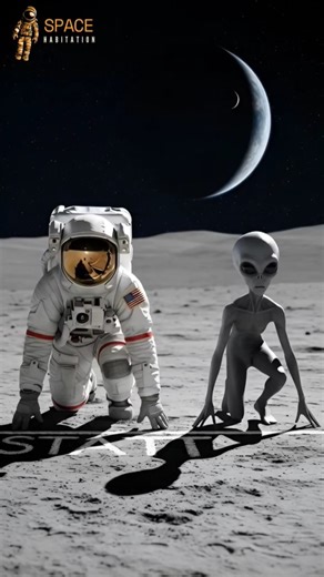 Moon Racers: Astronaut vs Alien! #MoonRun #SpaceRace #CosmicChallenge
