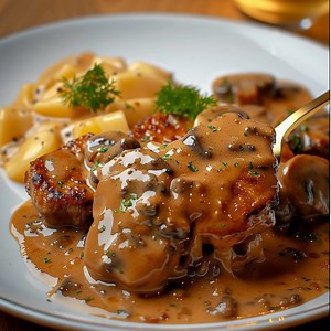 Côtelettes de Porc Sauce Moutarde et Champignons 🍽️ Les Ingrédients : 6 à 8 côtelettes de porc avec os Sel, poivre et paprika 375 ml de vin blanc ...... Recette complète 👇👇👇 | Cuisine avec Lisa
