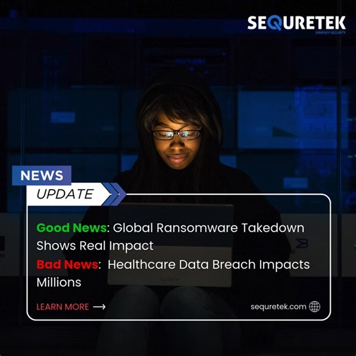 🌐🔐 Cybersecurity Update: The Good & The Bad Every week brings new developments in the cyber world, some inspiring, some alarming. Here’s what’s making headlines: ✅ GOOD NEWS: Global Ransomware Takedown This week, law enforcement agencies from 25 countries coordinated to disrupt major ransomware networks, seizing hundreds of servers and taking down dozens of malicious domains. Authorities also recovered thousands of decryption keys, allowing affected organizations worldwide to restore systems w