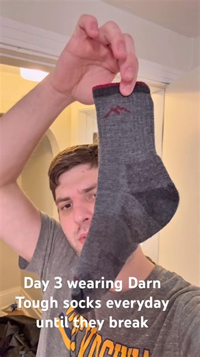 Day 3 wearing Darn Tough socks until they break#socks #products #testing #darntough #wool #edit
