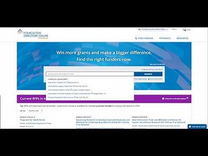 Foundation Directory Online Quick Tutorial