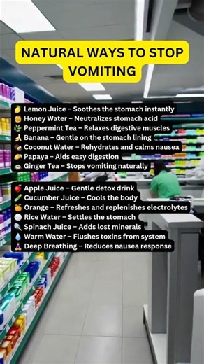 NATURAL WAYS TO STOP VOMITING #naturalremedies #healthtips #wellnesstribe