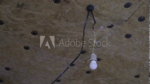 Insulation panels made of mineral wool, which were glued to the ceiling. Insulation and sound insulation of the room