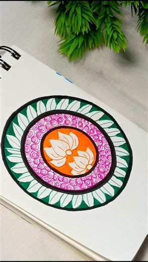 Colourful Zentangle Mandala Art for Beginners | Easy & Relaxing Mandala Drawing Step by Step