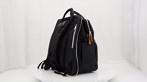 DERJUNSTAR Diaper Bag Backpack, Large Baby Bag with Changing Pad, Thick Padded Back & Straps, Laptop Compartment, Waterproof Travel Backpack with USB Port, Multi-Function for Mom & Dad, Black