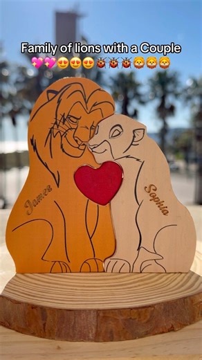 Link in bio 💗 #lionking #woodstatue #wooden #disney #wooddesigner #art #woodenart #lion #couple