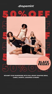 🚨 LIMITED TIME! Black Friday Sale is LIVE! 🚨 Finally, your chance to upgrade your comfort. Save up to 50% on Bras, Shapewear, and more must-have essentials. Experience the soft, wirefree support you'll love all day long. Stock is limited—don't wait! 🛍️ | Shapermint