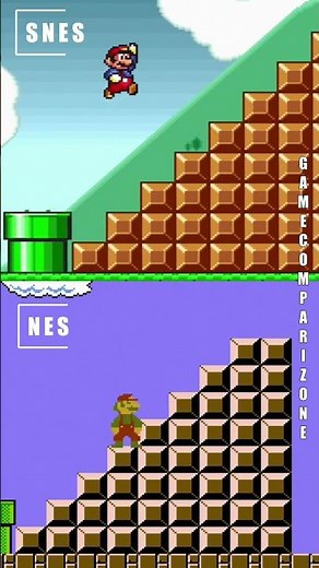 Nintendo's First Remake Ever - Super Mario Bros NES vs SNES