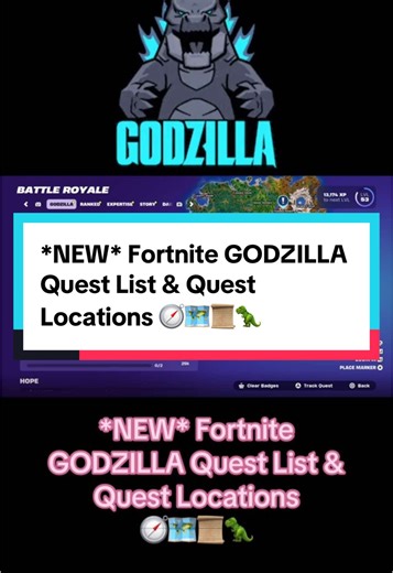 Fortnite GODZILLA Quests: Locations & Tips