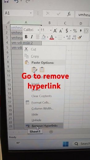 How to remove hyperlink in Excel #exceleducation #shorts #trending #youtubeshorts