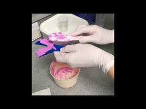 Mixing Alginate.