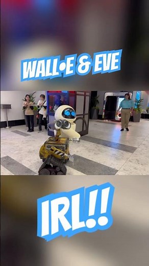 We spotted WALL-E and EVE at the Pixar Place Hotel! #disneyland 🍃