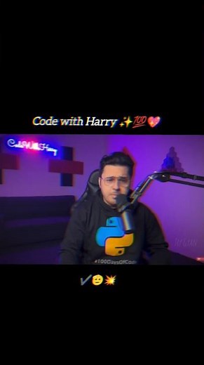 python was my biggest weakness but not now.... | code with Harry python playlist help me 💯💥 #python