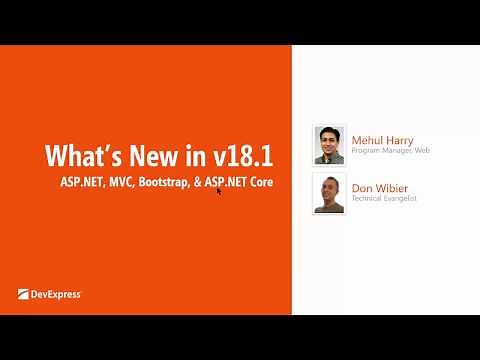New in v18.1 - ASP.NET, MVC, and Bootstrap Controls