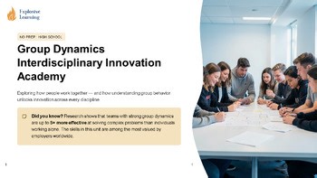 Group Dynamics Interdisciplinary Innovation Academy (Grades 7-9) No Prep