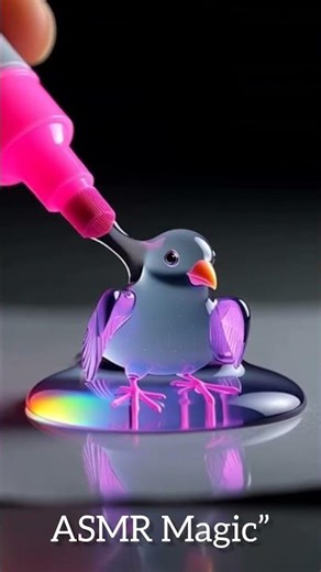 Neon Touch Creates a Bird ✨ ASMR Reveal#asmr #asmrshorts #neonart #satisfying #satisfyingvideos