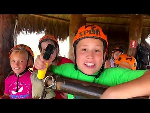 Ninja Kidz TV! Most EPIC Zip-Lines on Earth Ninja Kids in Cancun