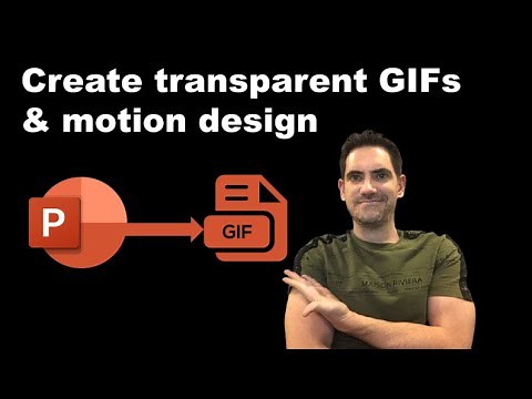 Export transparent GIF from PowerPoint: Logo motion design, subscribe