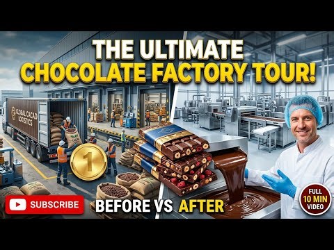 Inside the Gourmet Chocolate Factory – How Millions of Chocolate Bars Are Made (Full Process)