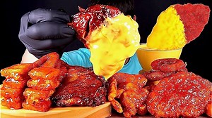 『Bonggil』中文 6.3 调味炸鸡脆饼 调味芝麻薄脆 调味炸鱿鱼丝 调味面包虾 调味香肠年糕 芝士汉堡🌸咀嚼音