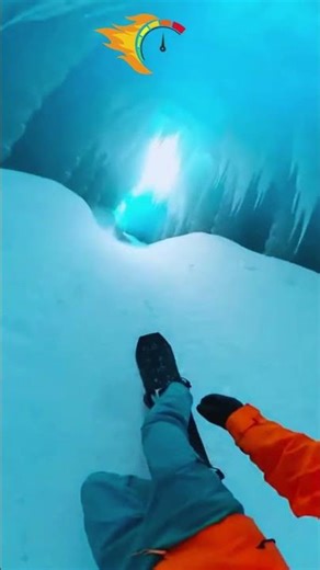 POV Snowboarding in a Deadly Ice Cave