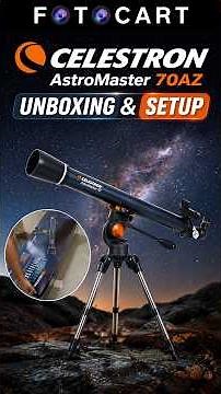Celestron astromaster 70AZ refractor Telescope Unboxing + setup video [Best for bigginer astronomer]