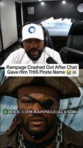Rampage Crashed Out After Chat Gave Him THIS Pirate Name 😭☠️. #rampagejackson #ufc #shorts #rampage