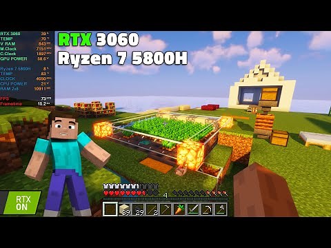 Minecraft RTX | RTX 3060 Laptop | Ryzen 7 5800H | RAY TRACING | 1080p | ULTRA GRAPHICS (Shaders)🔥🔥