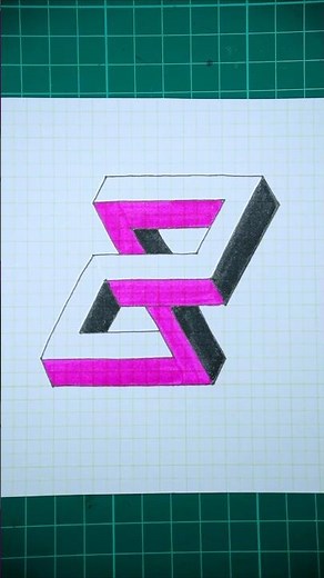 3D Optical Illusion Drawing 🤯 Creative Drawing Ideas✨ Easy Trick Art Tutorial #3DArt