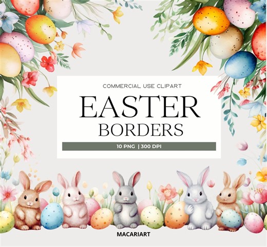 Easter Border Frames Watercolor Easter Clipart Easter Eggs Spring Flowers Border Digital Easter Clipart Png Watercolor Spring Holiday Floral - Etsy New Zealand