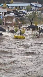 Another video of the Pagosa Hot Springs flooding. The San Juan River is absolutely roaring right now. When I worked at The Springs, I saw the river rise and flood the pools several times, but never like this and always in the spring, not the fall. There are evacuation orders in several parts of town and along the river, and the bridge on Main Street near the Malt Shoppe (where I filmed that tree floating down earlier) is now closed, forcing traffic to detour through Hot Springs Blvd and Hwy 84. 