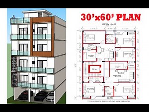 # 30 X 60 HOUSE PLAN #Best plan for 2 Units per floor.