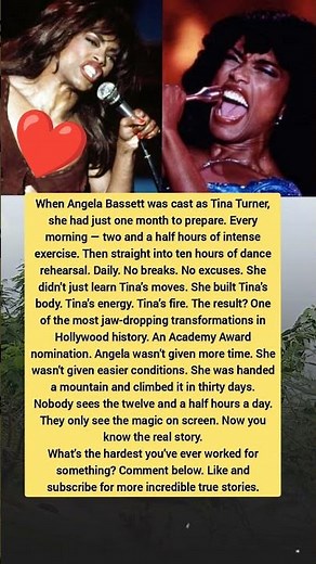 Angela Bassett’s Incredible 30-Day Transformation Into Tina Turner